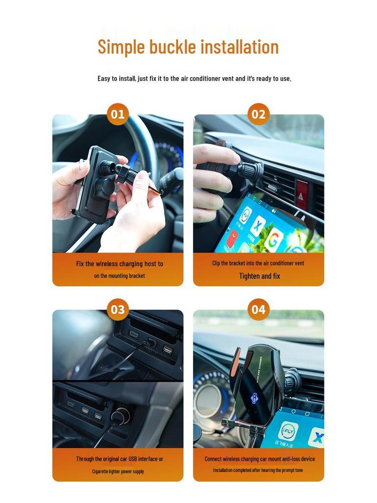 Apple Smart Wireless Charging Car Phone Holder & Locator/Navigator with Anti-Lost Feature