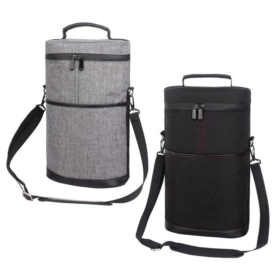 Сумка-холодильник для красного вина большой вместимости, непротекаемая, водонепроницаемая, из ткани Оксфорд, с термоизоляцией, с ручкой и регулируемым ремнем