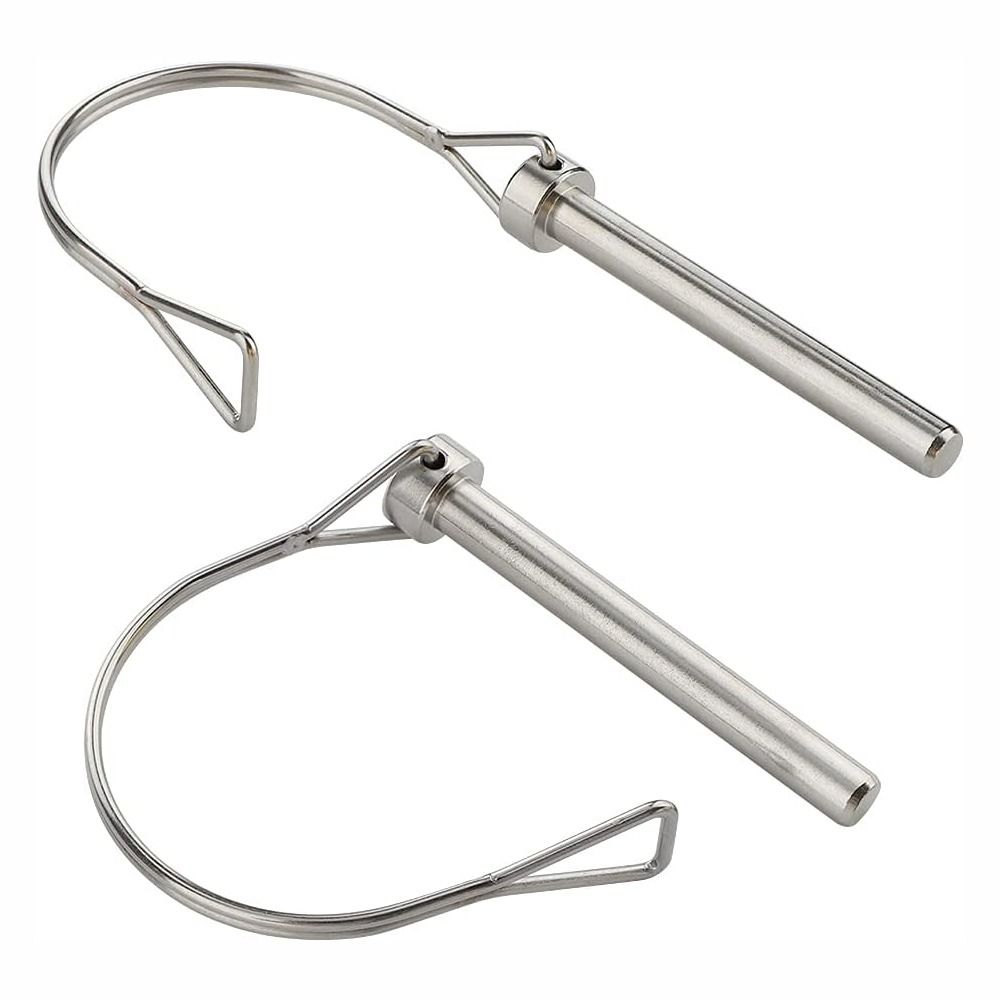 2 шт. D-образный стопорный штифт вала 8 мм x 70 мм, проволочный стопорный штифт, сверхмощная пружинная пряжка, штифт для сельскохозяйственных прицепов