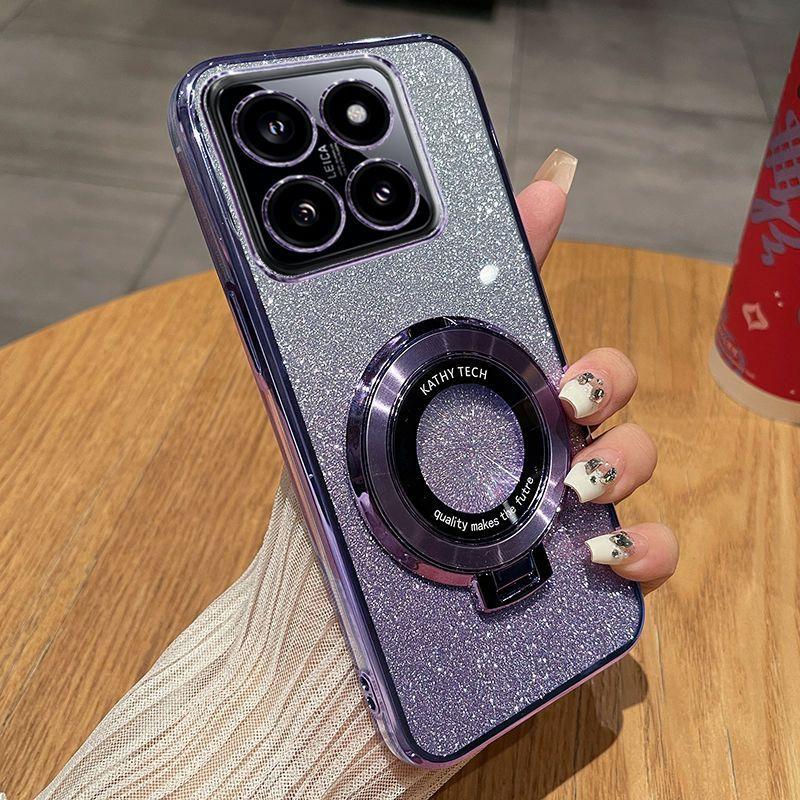 Роскошный чехол-подставка с магнитной присоской для Xiaomi MI 14 13 PRO 12 11 Lite CIVI 4 3 2 POCO X 4 3 M 3 4 Противоударный чехол-подставка