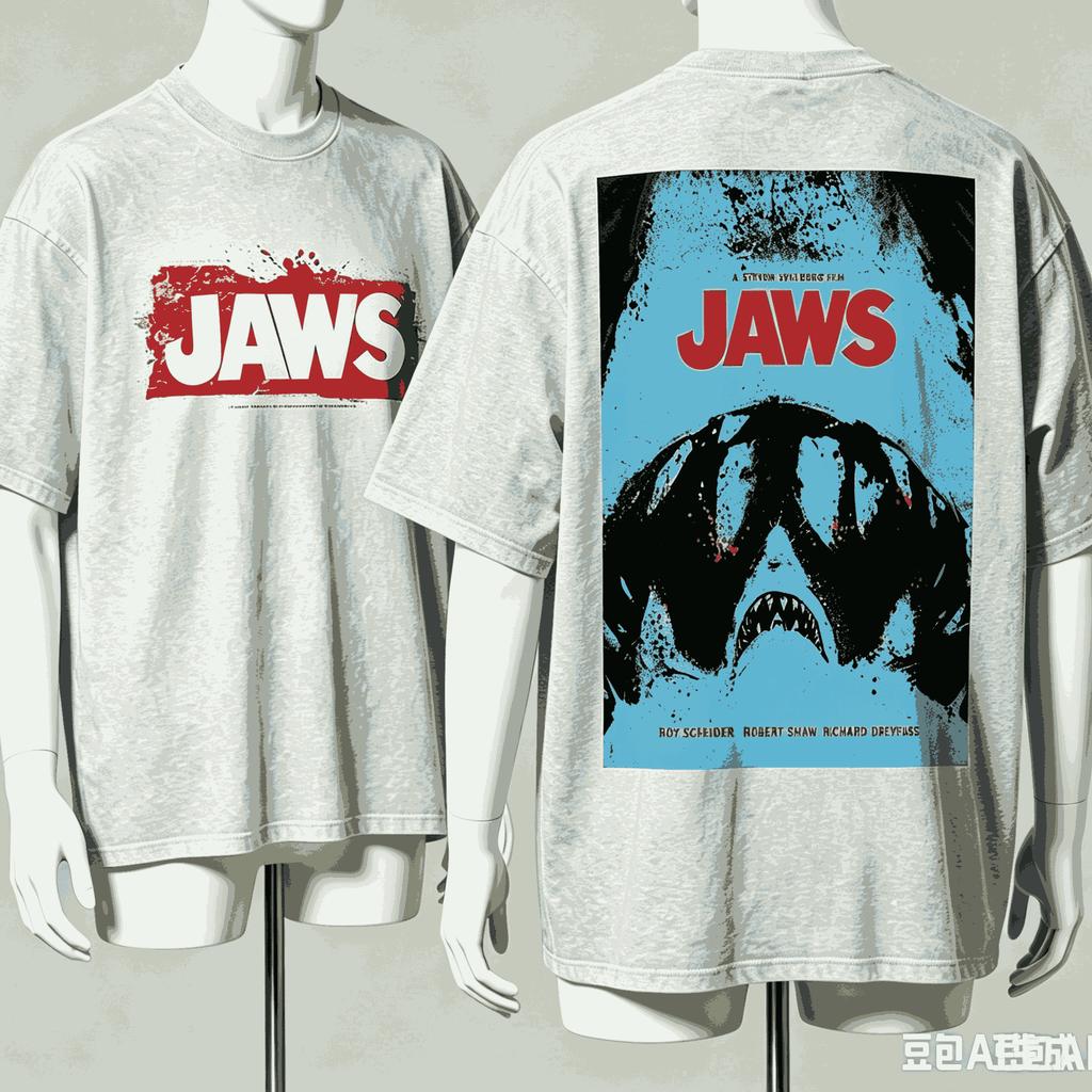 Jaws For Fan Gift Tshirt Unisex Unisex Harajuku Oversized Unisex Short Sleeve Streetwear High Quality Couples Classic Comfortable