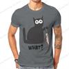 Black Cat What With Knife  Halloween Tshirt Homme Unisexs Clothes Cotton T Shirt For Unisex