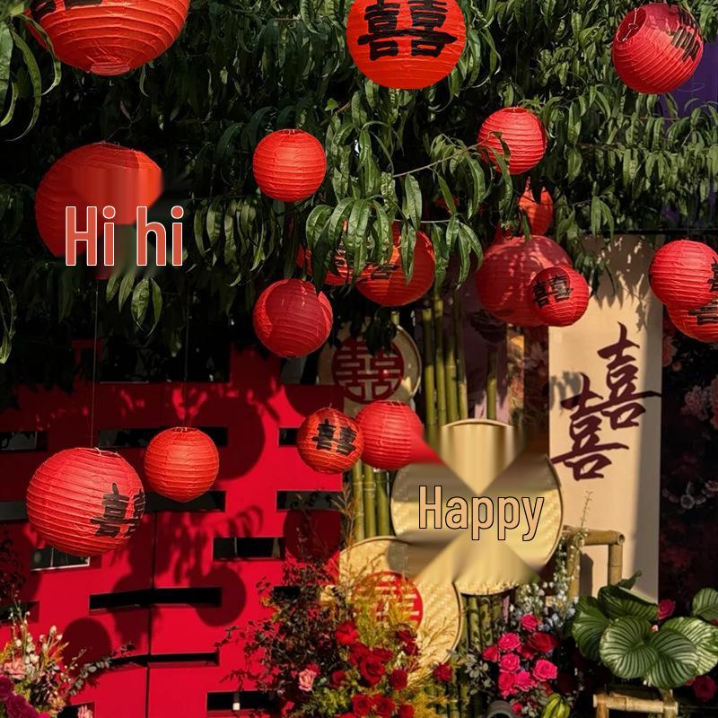 Подвесные фонари в деревенском стиле для украшения дерева - Свадебные и новогодние уличные украшения