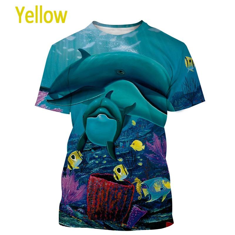 Футболка с дельфином 2022 года, женская повседневная модная дышащая футболка с коротким рукавом, уличный топ с изображением морского животного эльфа