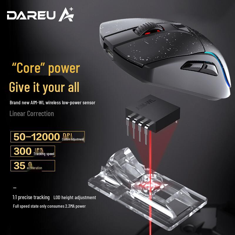 Беспроводная игровая мышь Dareu A950/A955 с тремя режимами