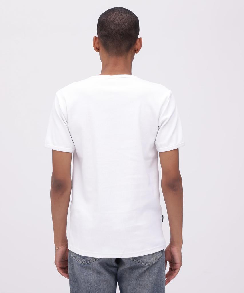 AVIREX DAILY RIB SAME COLOR CREW NECK T-SHIRT white 783-5934023
