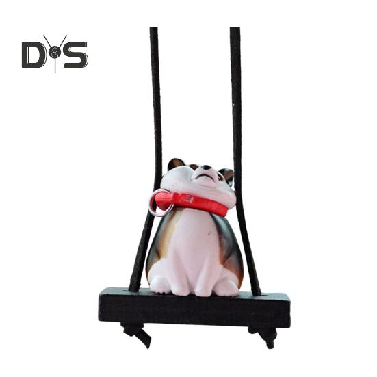 Подвесное украшение для автомобиля в виде собаки, симпатичное зеркало заднего вида в форме собаки, подвесное автомобильное кондиционирование воздуха, аксессуары для интерьера