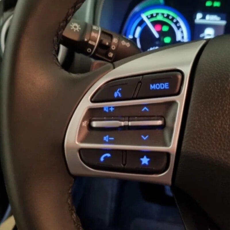 2 шт./компл. для Hyundai Kona Kauai 2017-2022, кнопки на руле, декоративная накладка на панель