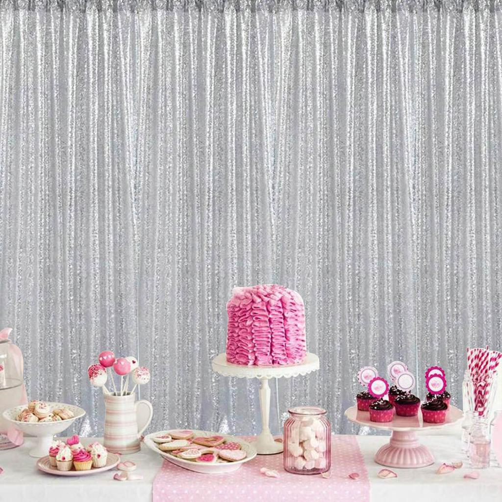 Занавеска из фольги, фон из серебристой металлической мишуры, бахрома из фольги, украшения для дня рождения, свадьбы, детского душа, вечеринки в стиле диско