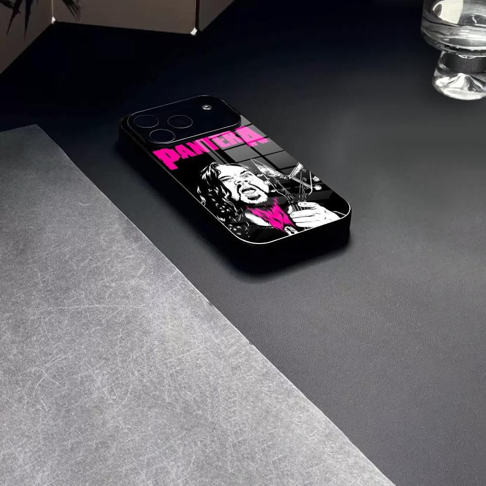 Чехол для телефона Rock Band Music P-Pantera Закаленное стекло Для IPhone 17 15 16 14 12 13 11 Pro XS Max Plus Mini Чехол