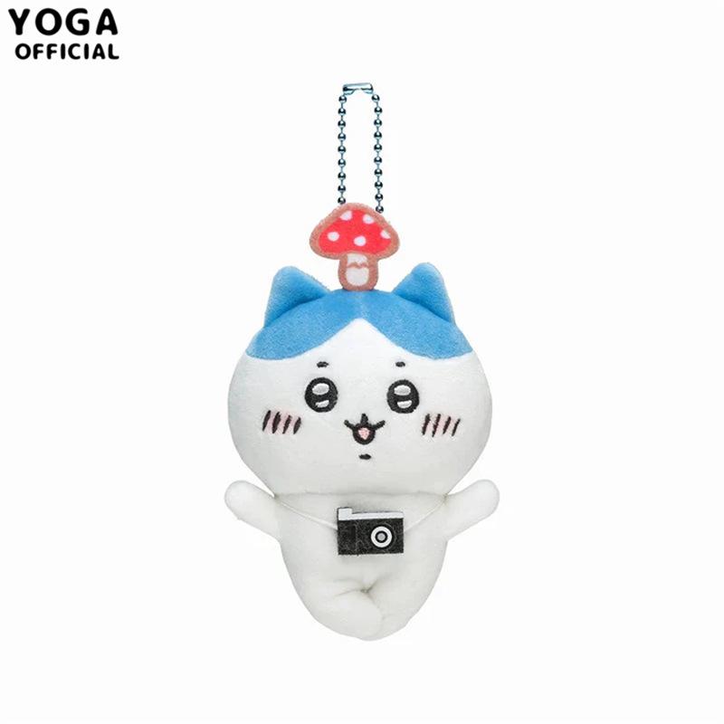 Chiikawa Usagi Hachiware Plush Toy Mushroom Pendant Stuffed Doll Keychain Kawaii