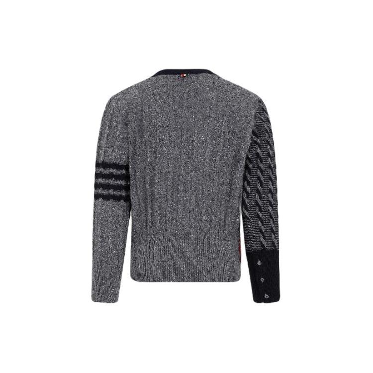 THOM BROWNE 4-Bar Stripe Detailed Cardigan MKC486F-Y1506-035