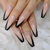 24 Pieces False Nails Glossy Coffin Long Fake Nails Set DIY  Manicure5ml