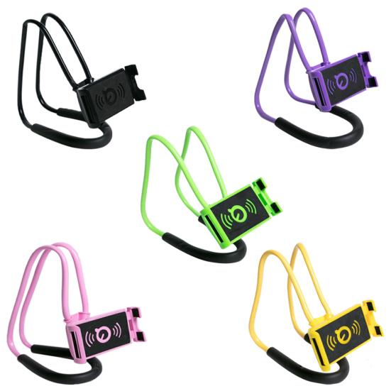 Universal 360 Degree Rotation Hanging Neck Phone Tablet Holder Bracket Stand