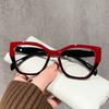 New Cat's Eye Plain Glasses Frame Women's Fashion PC Eyewear Frame Flat Glasses Luxury Anti Blue Light Optical Glasses