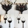 Hand Woven Bat Hanging Tapestry Black Color Geometric Wall Hanging  Bedroom Decor