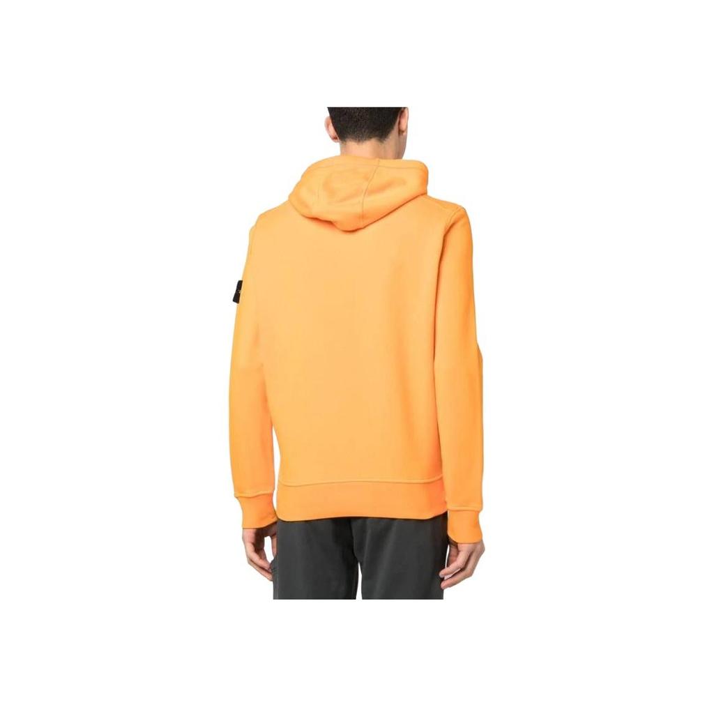 Stone Island Logo Hoodie Orange Men Streetwear 101564151-V0032