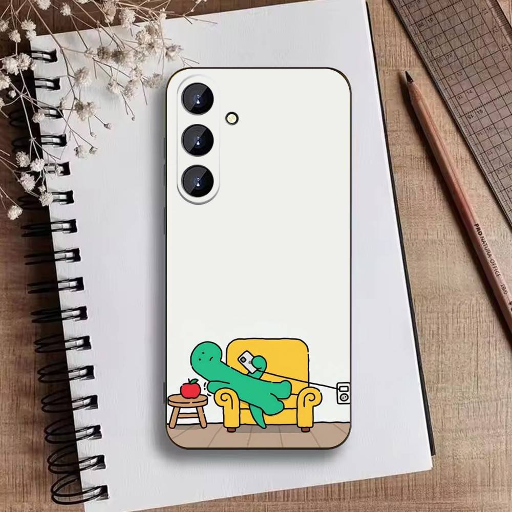 Милый мультяшный чехол для телефона K-Jurassic для Samsung Galaxy A73, A21s, A22, A31, A52, A53, A71, A41 Мягкий черный корпус