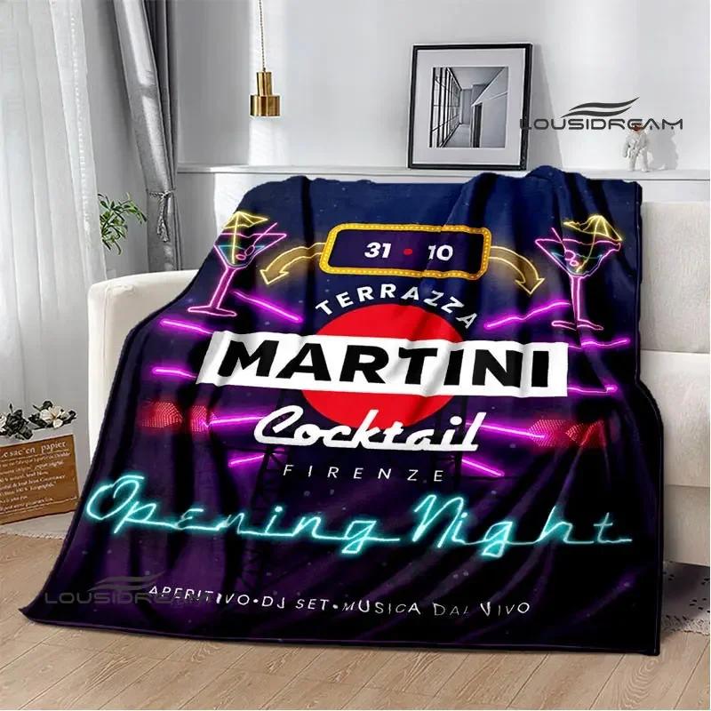 Плед с логотипом Martini теплые пледы фланелевые мягкие и удобные домашний дорожный плед пледы для кроватей подарок на день рождения