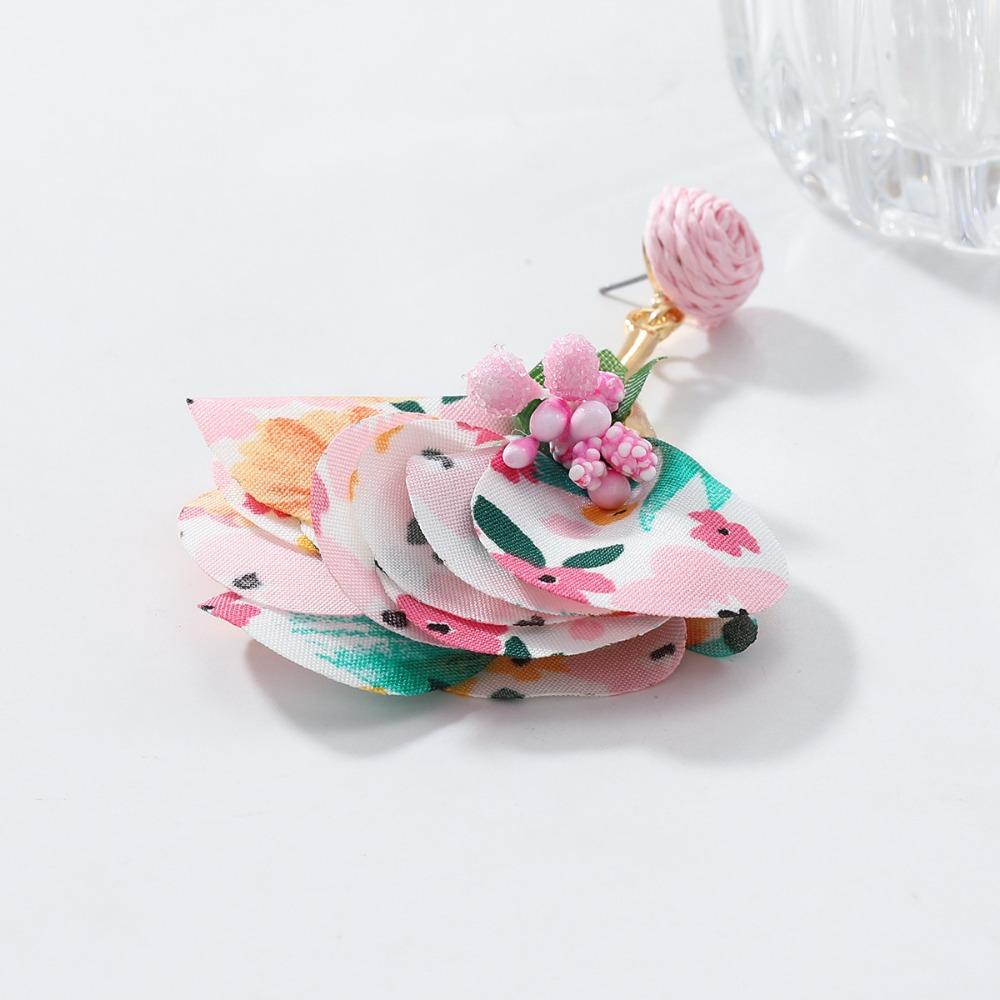 Серьги-кисточки с подвесками, серьги-пусеты с преувеличенными лепестками, романтичные пляжные серьги, отпуск