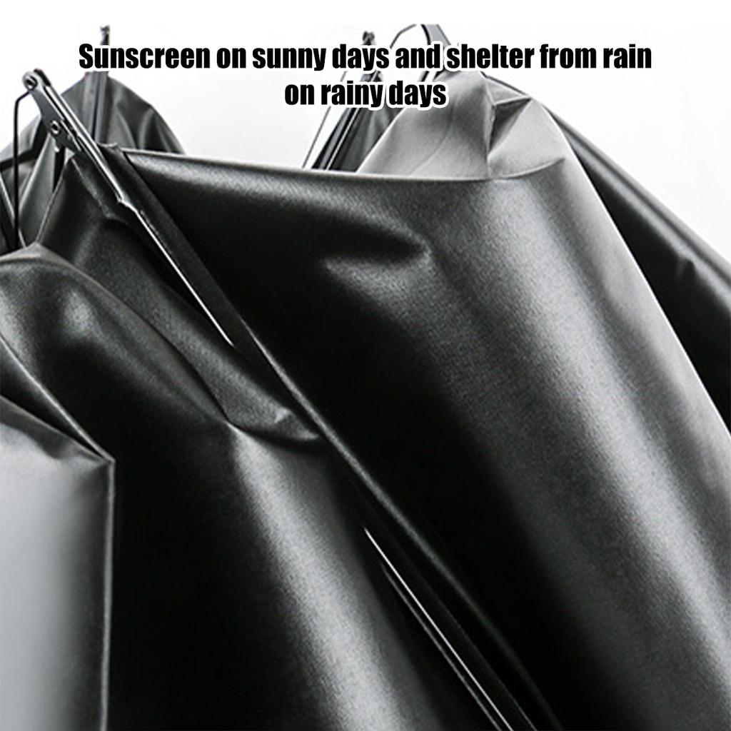 Зонт из винилового прозрачного материала с защитой от ультрафиолета, складной, с толстой стойкой, солнцезащитный, черный, резиновый, однотонный, полностью автоматический