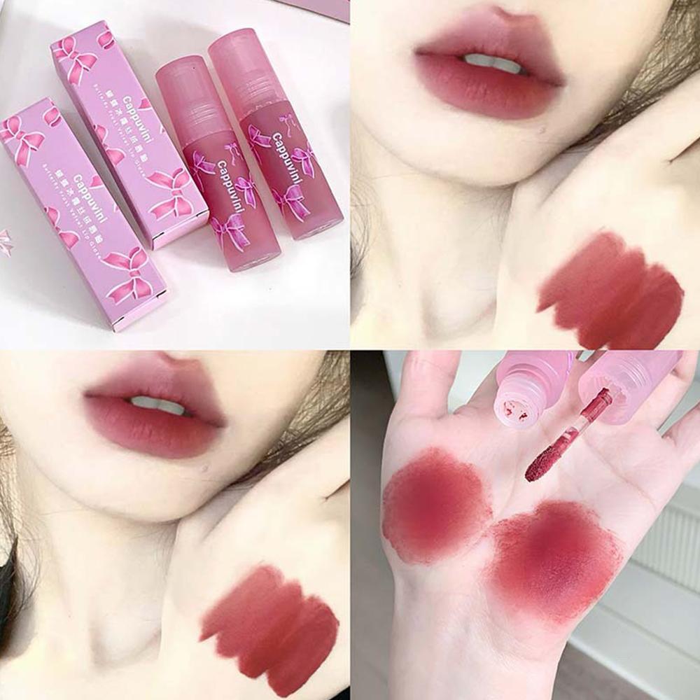 CAPPUVINI Butterfly Lip Glaze Set Watery Matte Lip Gloss Lipstick