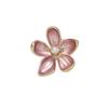 New Enamel Rhinestone Pearl Flower Brooch: Irregular Five-Leaf Design with Anti-Exposure Pin