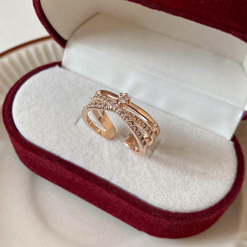 Геометрическое кольцо Xiaohongshu Кольцо на указательный палец Высококлассная бижутерия Женщины