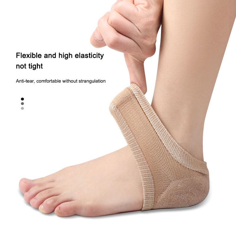 Gel Silicone Heel Protector Sleeve Heel Pads Heel Cups Plantar Support Feet Care Skin Repair Cushion Half-yard Socks