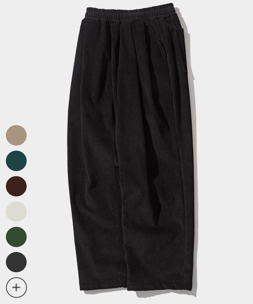 FP142 Midwhale Corduroy Wide Pants 8 Styles Black Sjlp1382