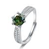 Bague Ringen Кольцо с муассанитом VVS D цвета 1 карат/2 карата для женщин, ювелирные изделия из стерлингового серебра 925 пробы, открытые кольца с выращенными в лаборатории бриллиантами, подарок