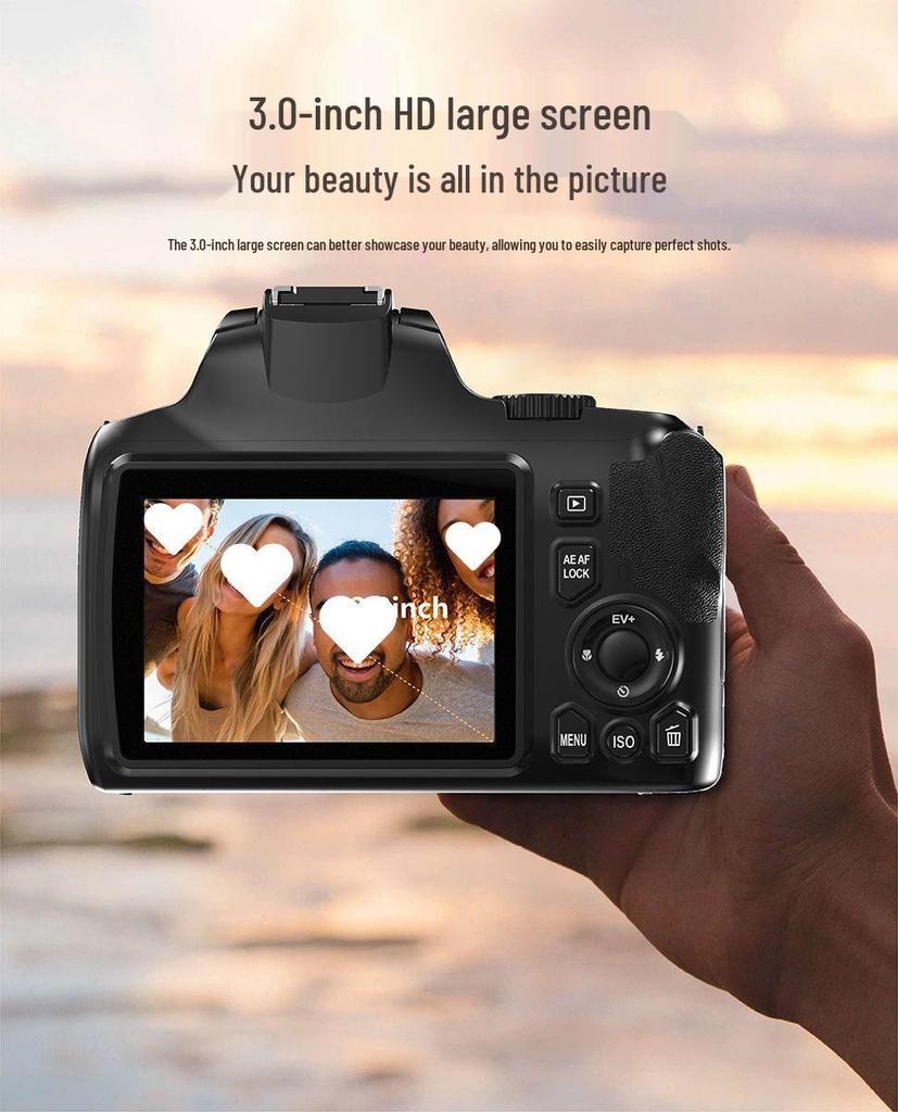 64MP Digital HD Mirrorless DSLR for Professional Video & Live Streaming