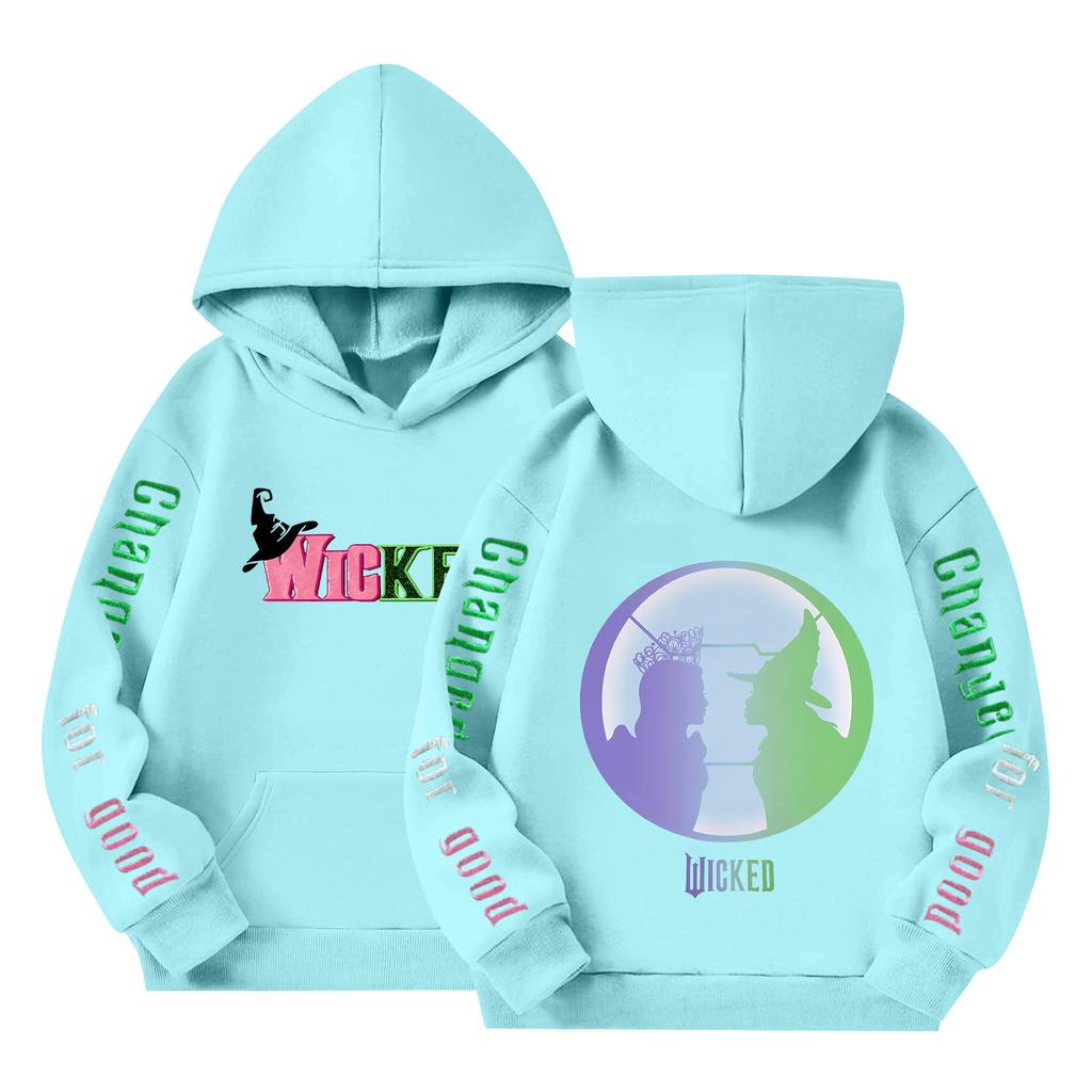 Детский пуловер с длинным рукавом, свободного кроя, с принтом букв, капюшоном на шнурке