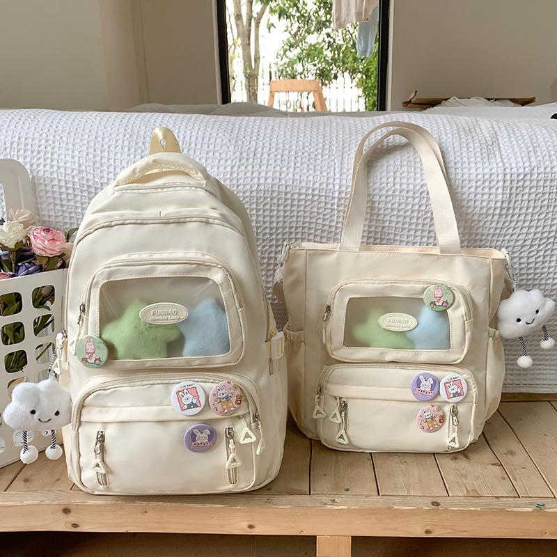 School Bag Children's Elementary School Students Girls Junior High School Students High School Two-piece Set Backpack