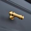 Элегантные ручки для ящиков комода из атласной латуни, ручки для кухонных ящиков, ручки для спальни, твердая латунь, фурнитура для шкафа с Т-образной планкой, бронза