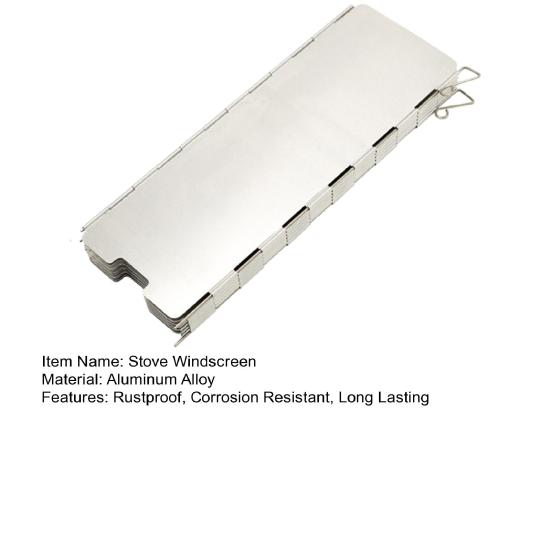 Ветровое стекло для кемпинговой печи, пластины из алюминиевого сплава, нержавеющие, устойчивые к коррозии, складная походная печь, аксессуары для ветрового стекла