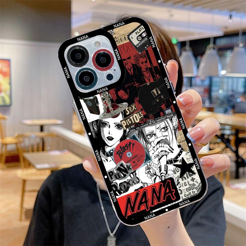 Чехол для телефона с изображением мультфильма аниме Oosaki Nana для iPhone 15 14 13 12 11 Mini Pro Max X XR XSMax 6S 6 7 8 Plus SE20 прозрачный чехол