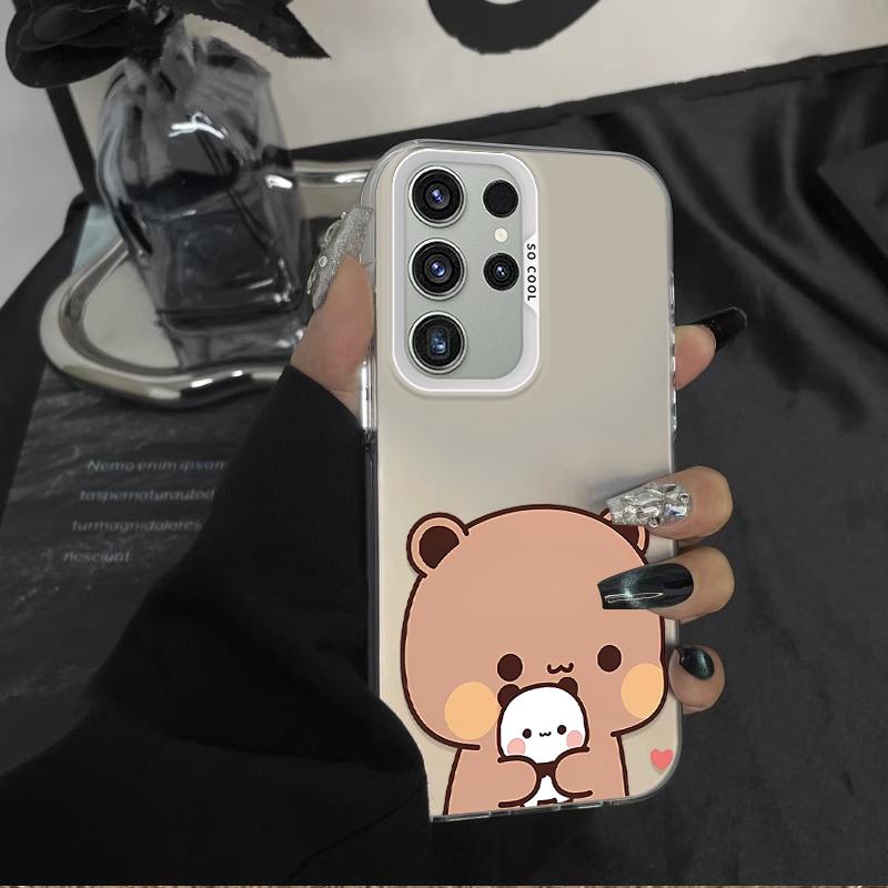 Чехол Couple Yier Bubu Матовый для Samsung Galaxy S26 S25 S24 S23 Plus S22 Ultra S21 S20 FE A57 A56 A55 A54 A53 Акриловая Крышка