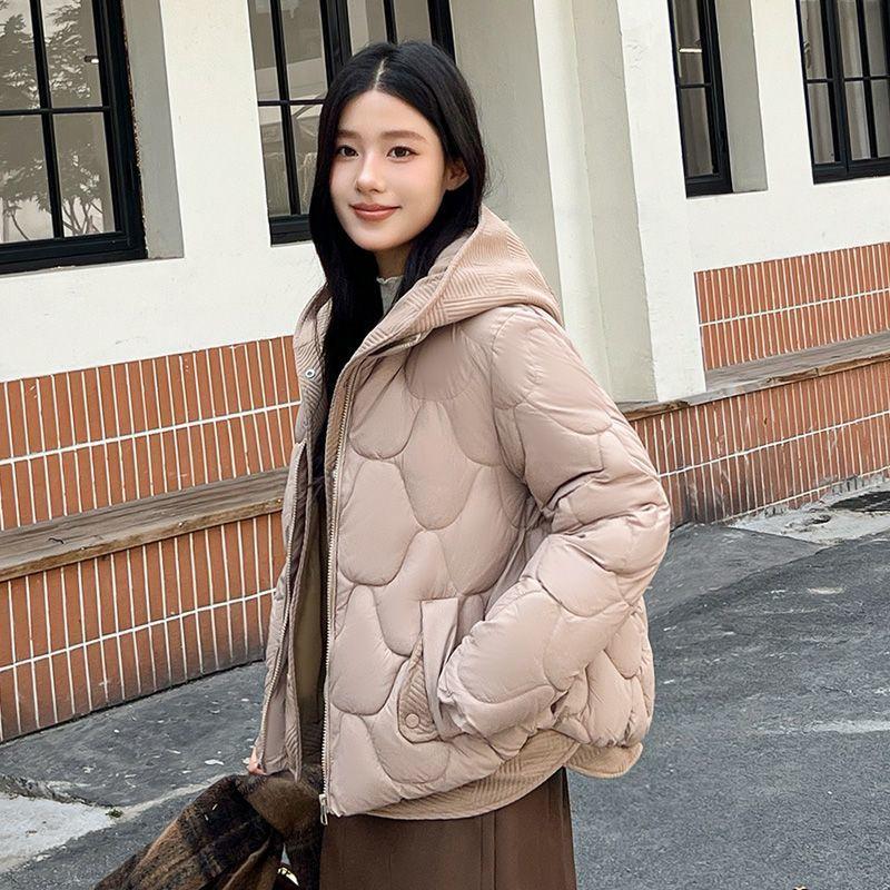 Winter Hooded Jacket Women Short Warm Loose Korean Style Clothes with Cotton Padded Jackets