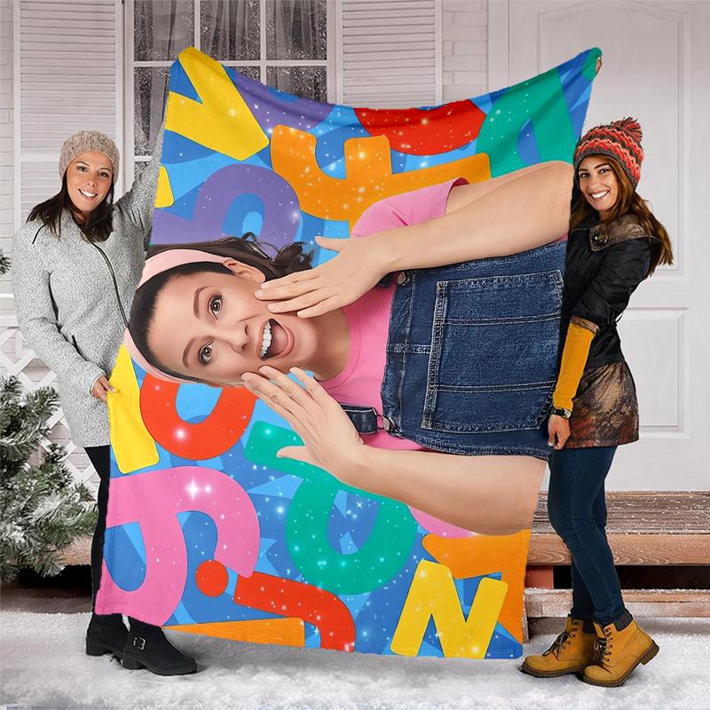 Ms. Rachel Theme Printed Blanket - Perfect for Couch, Bed, Travel & Outdoor Use | Machine Washable, Cozy & Durable.