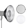 NEEWER Metal Beauty Dish Bowens Mount Reflector Set with White Diffuser and Honeycomb Grid for Strobe Flash Video Light Compatible with Godox AD600