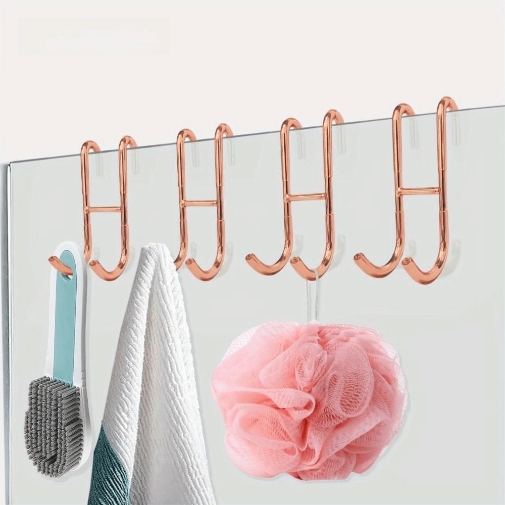 No-Drill Bathroom Hanger Heavy Duty Hanging Towel Rack Portable Door Towel Organizer Shower Door