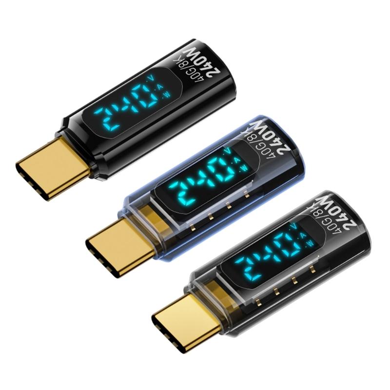 Быстрый 240 Вт Type-C Коннекторы Высокомощный USB C Адаптер Со Светодиодным Индикатором Поддерживает 8K60Hz Видео И 40Gbps Передачу Данных