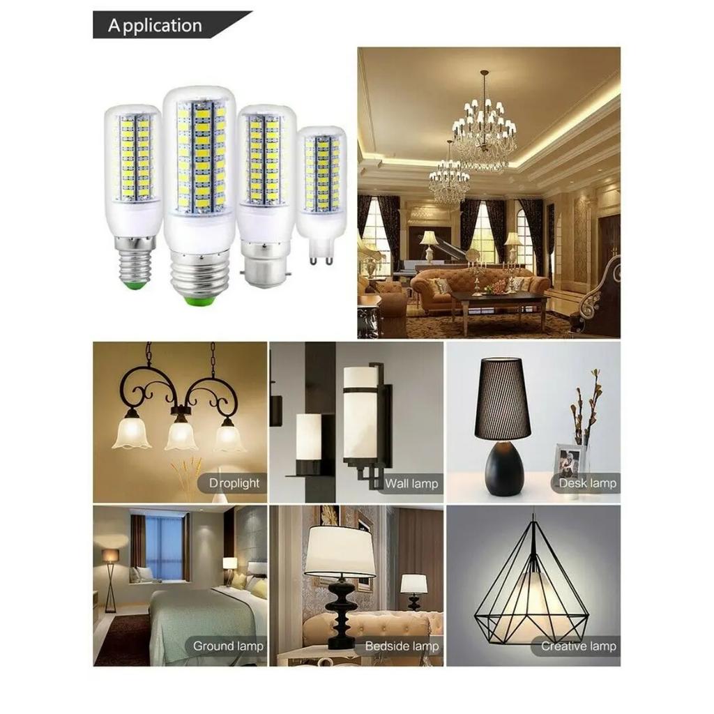 HOMZY 7-15W E27 LED Lamp E14 LED SMD5730 220V Corn Light Bulbs 24 36 56 72 LEDs Lamparas LED Chandelie for Home Decor Ampoule Led Light