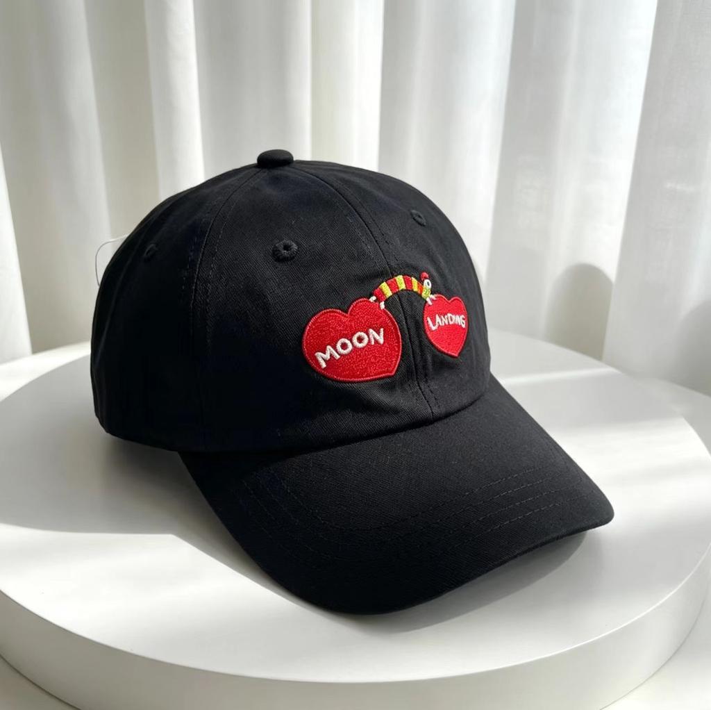 IG blogger caterpillar embroidered baseball cap children casual style cute curved brim cap showing small face