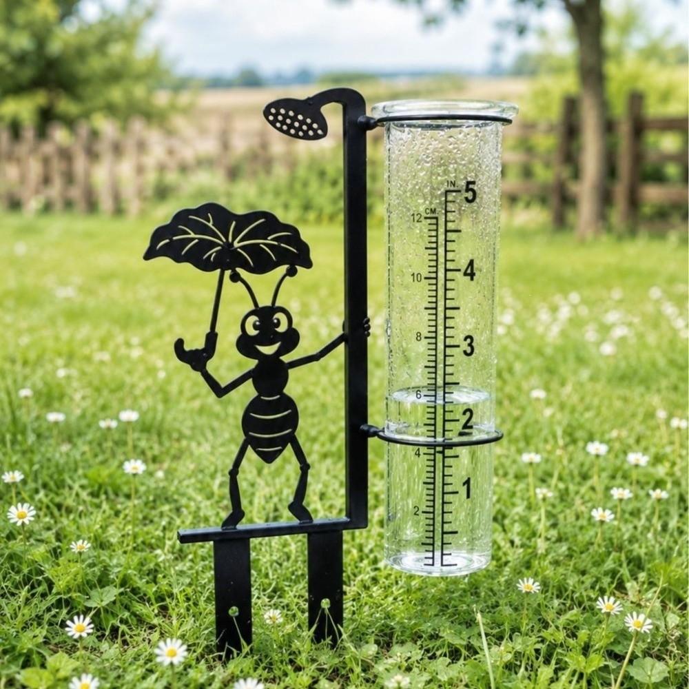 Clear Tube Garden Rain Gauge Dual Scale Rainfall Gauge New Outdoor Rain Gauge Patio Planter
