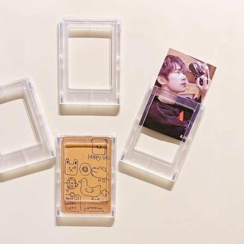 Магнитная фоторамка Instax Mini, набор из 5 шт., с гладкими краями, магнит на холодильник, держатель для открыток, декор для студенческого общежития