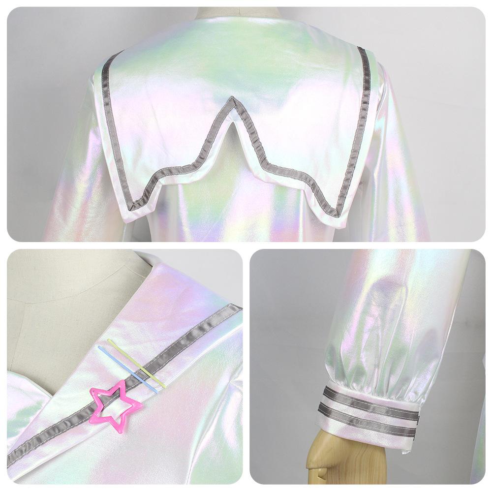 Game NEEDY GIRL OVERDOSE KAngel Cosplay Costume Full Set of Clothing Sailor Suit Jk Uniform Laser Color Skirts