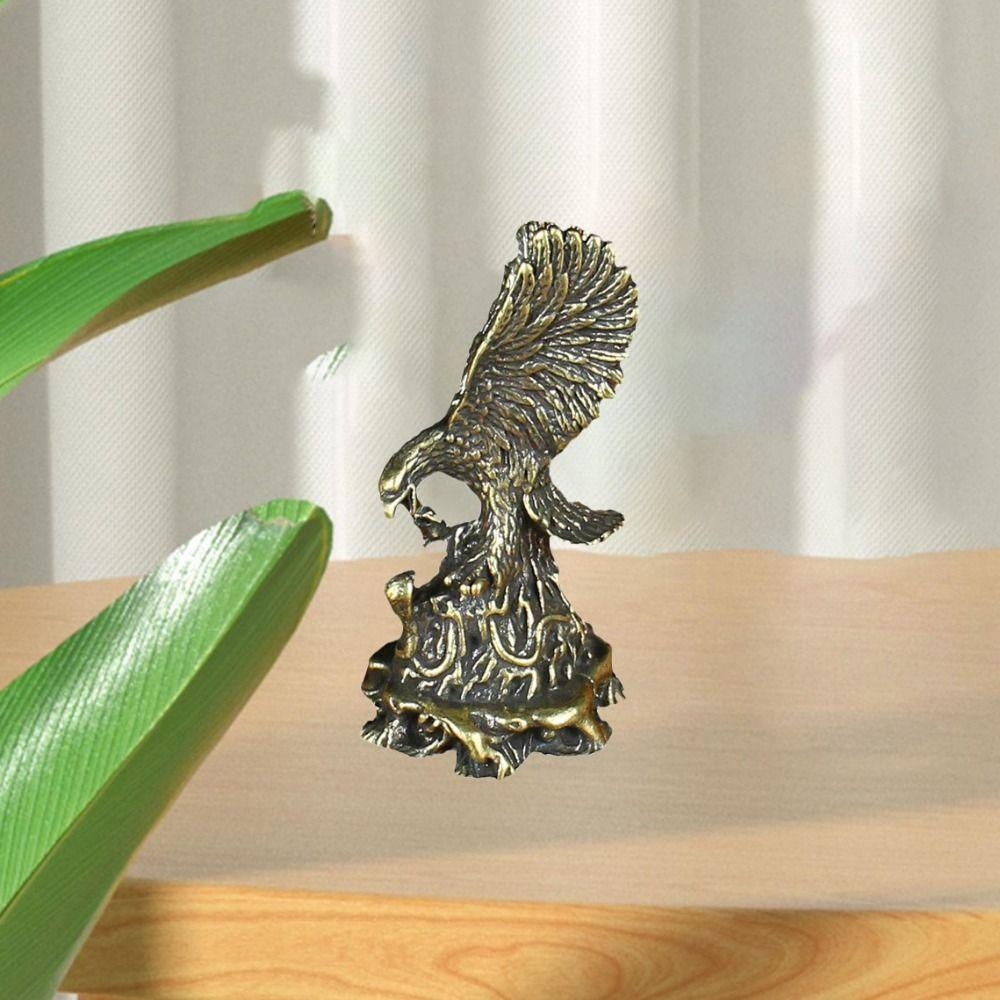 Animal Eagle Statue Solid Brass Eagle Ornaments Realistic Simulation Eagle Wings Ornaments  Bedroom