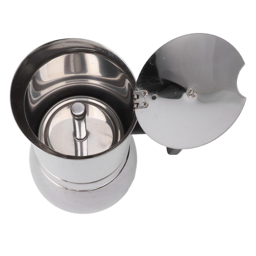Кофеварка Moka Maker Pot с изолированной ручкой из нержавеющей стали 304, портативная итальянская кофеварка для дома и путешествий 6
